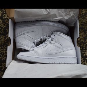 Nike Women’s Air Jordan 1 Mid “White Snakeskin”